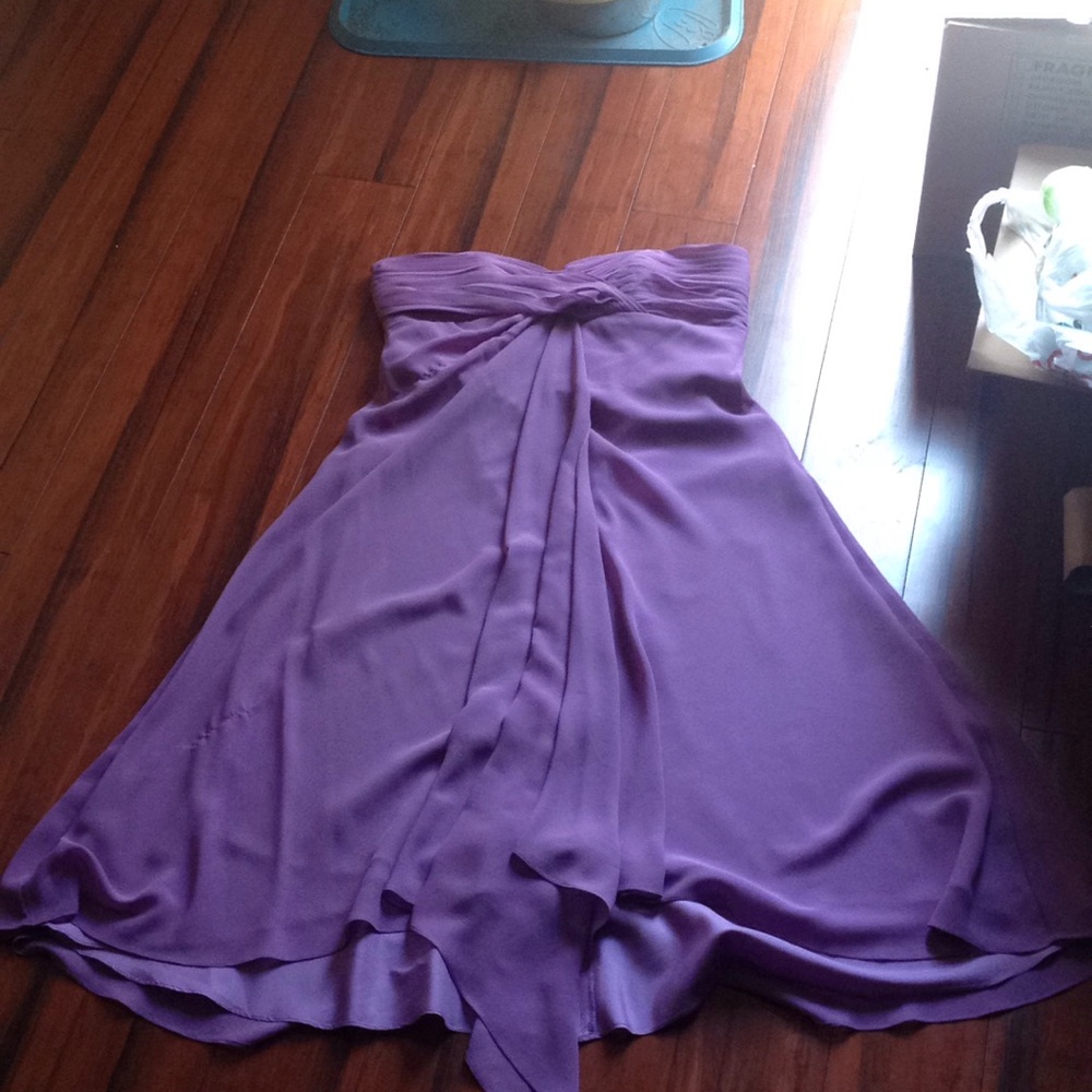 David's Bridal Purple Bridesmaid Dress